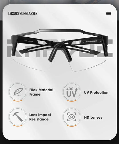 KAPVOE Photochromic Cycling Sunglasses for Men Glasses Fashion Mountain Bicycle Road Speed Cool Goggles Sports MTB Bike Eyewear