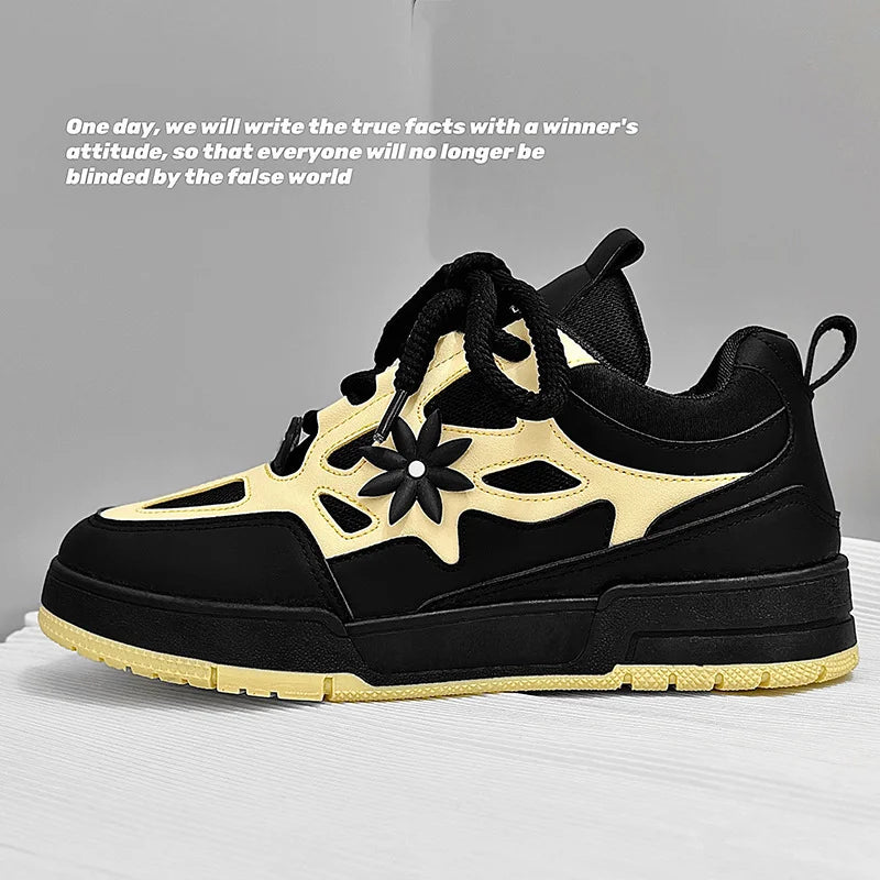 Modne męskie buty streetwear i skateboardowe, luksusowe sneakersy treningowe z oddychającej siateczki, casualowe tenisówki męskie