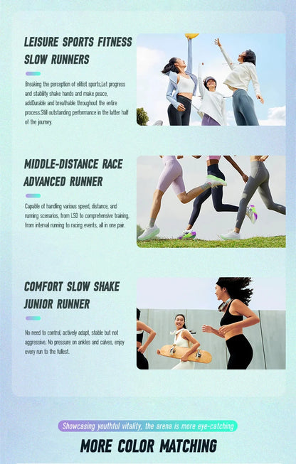 IRUNSVAN Carbon Fiber Sneakers für Einsteiger/Fortgeschrittene, atmungsaktive und bequeme Trainings-Laufschuhe mit dicker Sohle, unisex 130