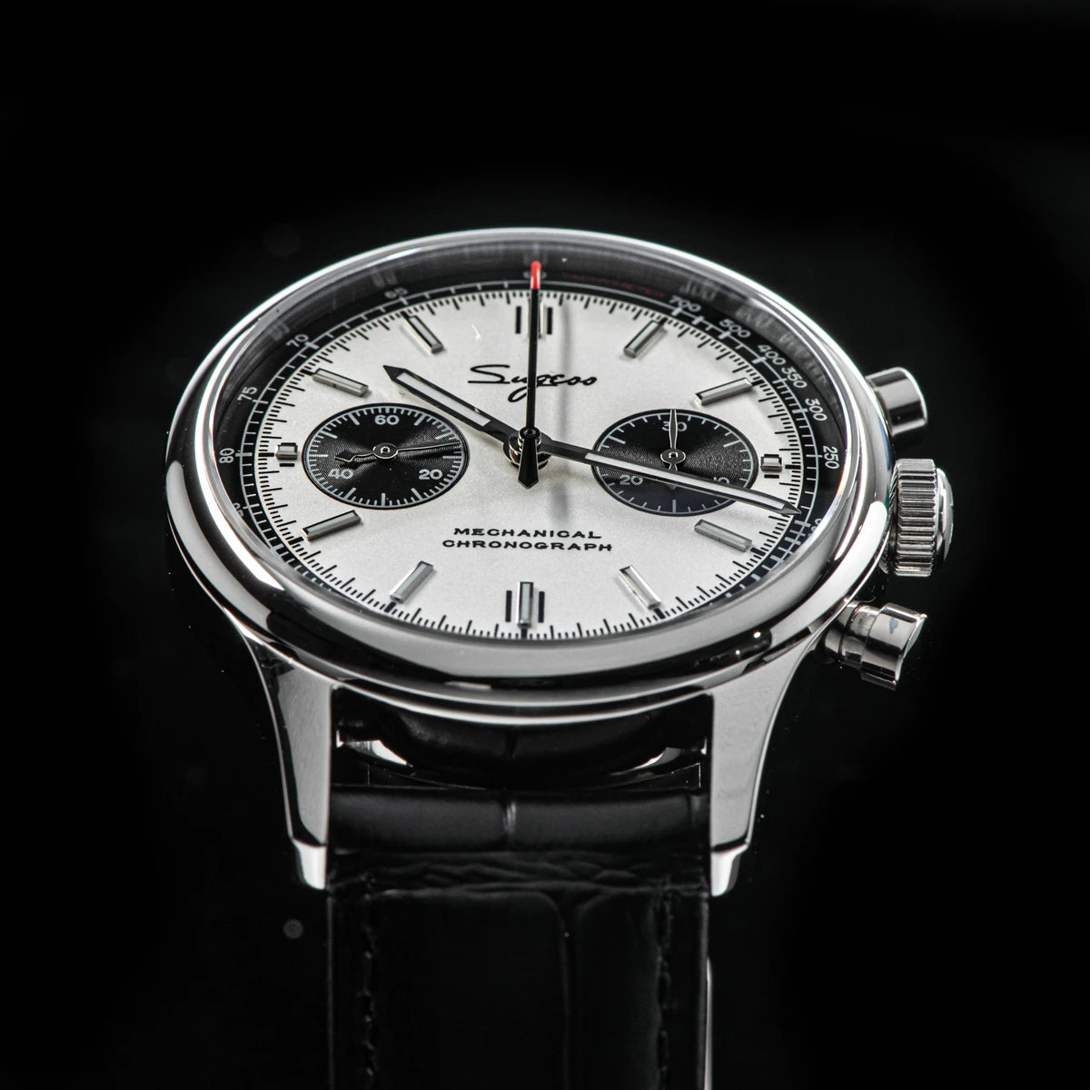 40mm Men Army Watch 1963 Pilot Mechanical Sugess Panda Wristwatch Sapphire Air Force Watches Chronograph Official ST1901Movement