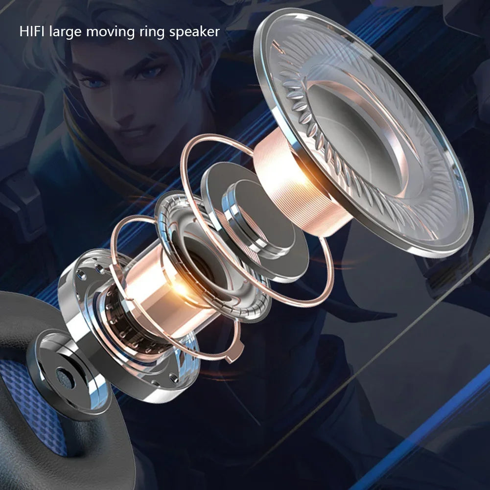 Creative Wired Gaming Headset with Microphone – LED Light Bass Stereo Gaming Headphones for PC, PS4, PS5, Xbox – High Quality Gaming Headset