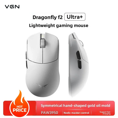 Ratón gaming esports VGN Dragonfly F2 ProMax/Ultra 42000DPI 0.125ms para CSGO, baja latencia, con cable/inalámbrico, doble 8K, 3 modos, PAW3395/3950