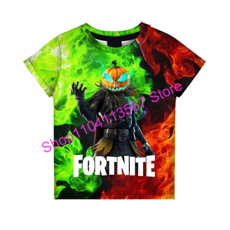 Christmas 3D T-shirt Zero Triggerfish Fortnite T-Shirt, Competitive Game Streetwear for Kids, Boys and Girls, Harajuku Teen Tees