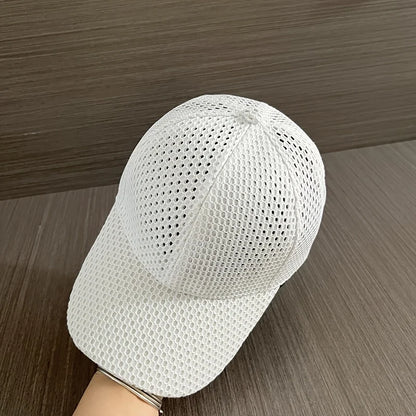 Casquette de baseball décontractée en maille pour l'extérieur – Chapeau d'été simple, fin et respirant pour femmes et hommes