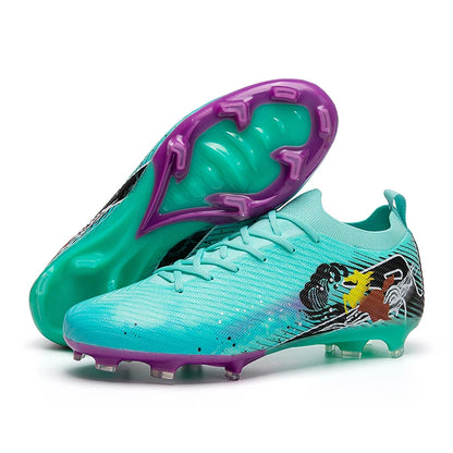 New Men Football Boots Cleats Training Shoes Soccer Shoes Non-Slip Match Ultralight Soccer FG Long Spikes Outdoor Drop Shipping