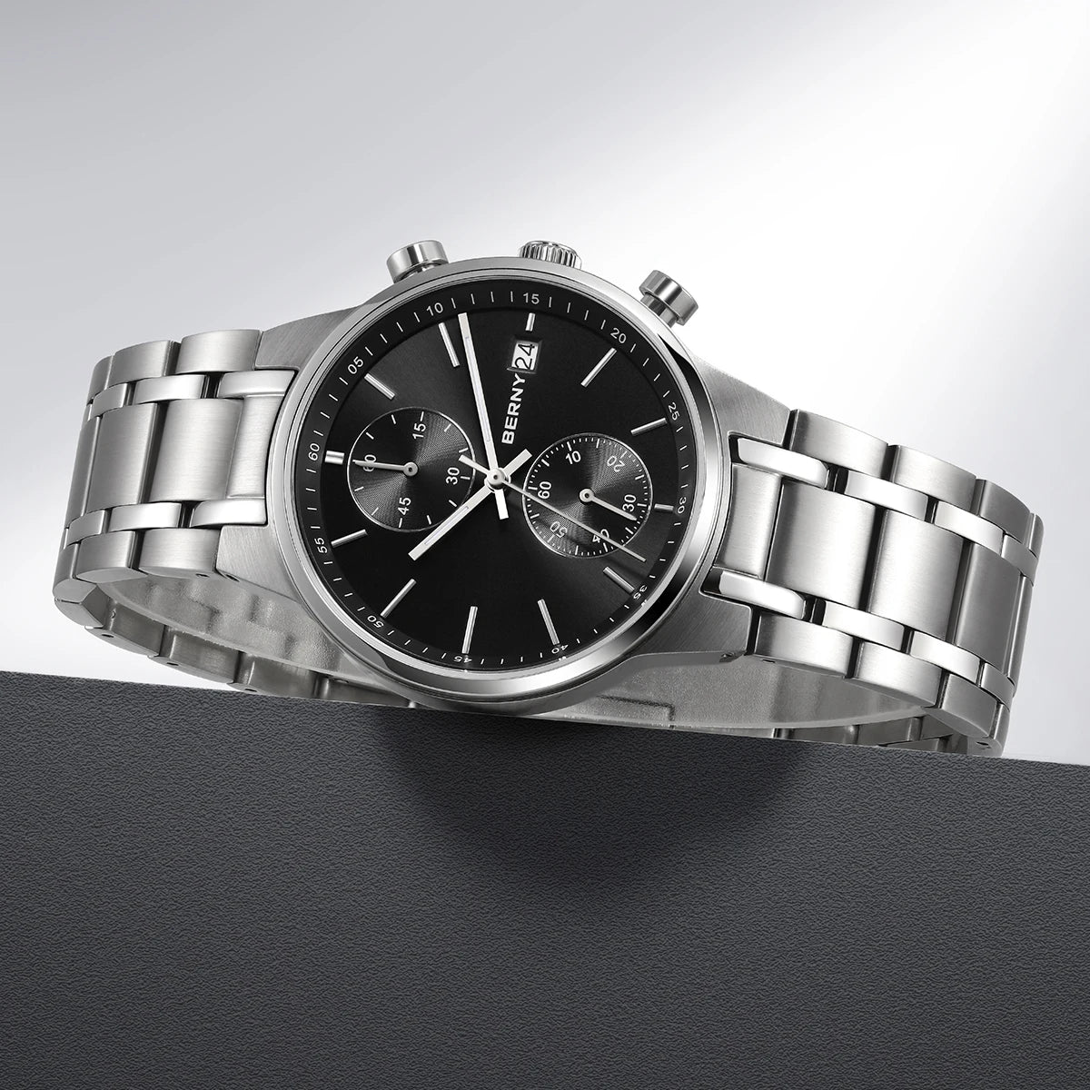 BERNY Watches for Men Fashion Casual Multi-function Chronograph Quartz Men's Watch Luminous Date Colorful Sports Wristwatch