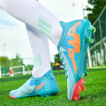New Men's Soccer Shoes Adult Non-Slip Boys Adult Futsal Sport Football Boots Grass Cleats Indoor Ultralight Turf Comfortable