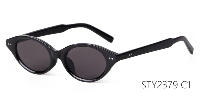 Trend Tortoise Shell Cat Eye Sunglasses 2025 Women Men Brand Designer Sun Glasses Cateye Rivets Narrow Frame Shades Female UV400