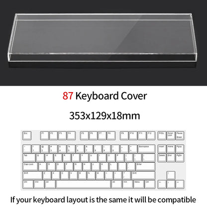 Funda protectora transparente de acrílico para teclado mecánico, cubierta antipolvo para teclado de 60/61/64 96 98104/108 teclas y cubierta para ratón