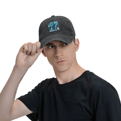 Vicces mém 67 Six Seven 6 7 olasz Brainrot baseball sapka, napozáshoz és szabadtéri sportokhoz, mosott trucker sapka, férfi klasszikus dizájnú baseball sapka