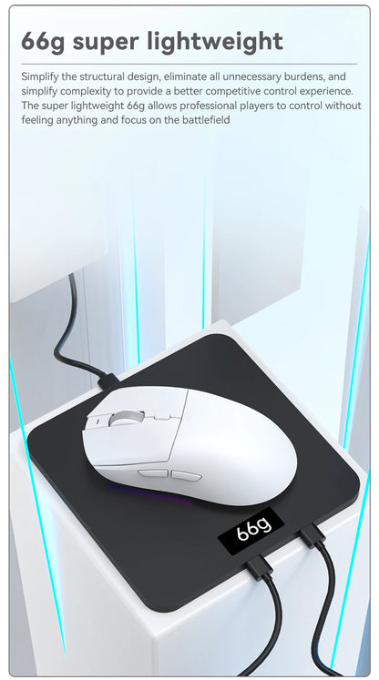 AJAZZ AJ139Pro/AJ139V2MC vezeték nélküli egér PMW3395/PAW3311 chipkészlettel, 12000-26000Dpi, professzionális gamer egér