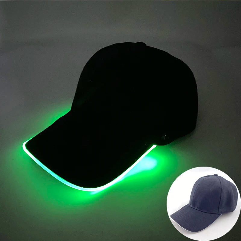 Modieuze lichtgevende baseballpet met LED-verlichting, hiphop-pet voor bar en club, fluorescerende hoed voor heren en dames, DJ-dansaccessoire en kostuumprop