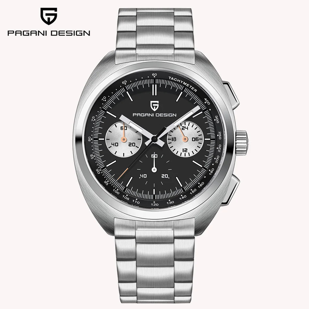 Relógio masculino de quartzo Pagani Design 2026 Fashion, marca de topo de luxo, safira, cronógrafo masculino VK63 em aço, de mergulho
