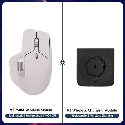 Rapoo MT760/MT760L/MT760Mini/MT760M Rechargeable Multi-mode Bluetooth Wireless Mouse Ergonomic 4000 DPI Support Up to 4 Devices