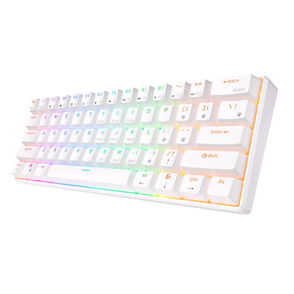 Teclado Mecânico Gaming RK Royal Kludge RK61 2.4G Sem Fios Bluetooth Tri-Mode 61 Teclas RGB Retroiluminado Mini Hot-swappable