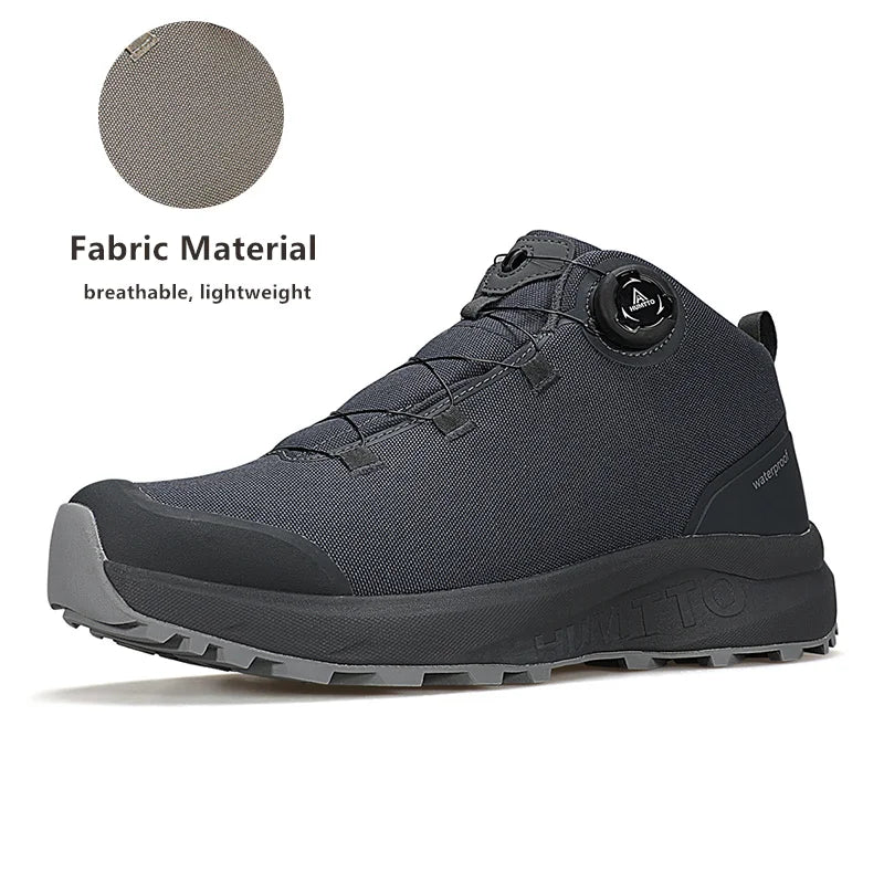 HUMTTO Leather Shoes for Men Winter Camping Outdoor Men's Sports Shoes Breathable Trekking Boots Man Non-slip Hiking Sneakers