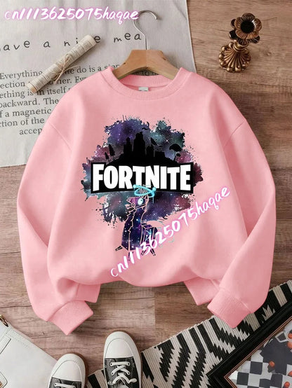New Fortnites Kids Sweatshirts Cartoon Game Character Printed Hoodie Autumn Casuals Children Tops Winter Baby Boys Clothing