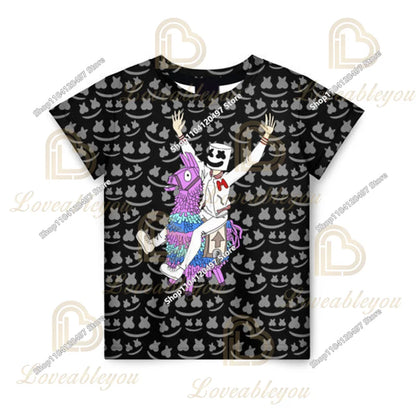T-shirt Fortnite para Crianças Banana Peely, T-shirt para Homem e Mulher, T-shirt Battle Royale, Top de Verão Harajuku