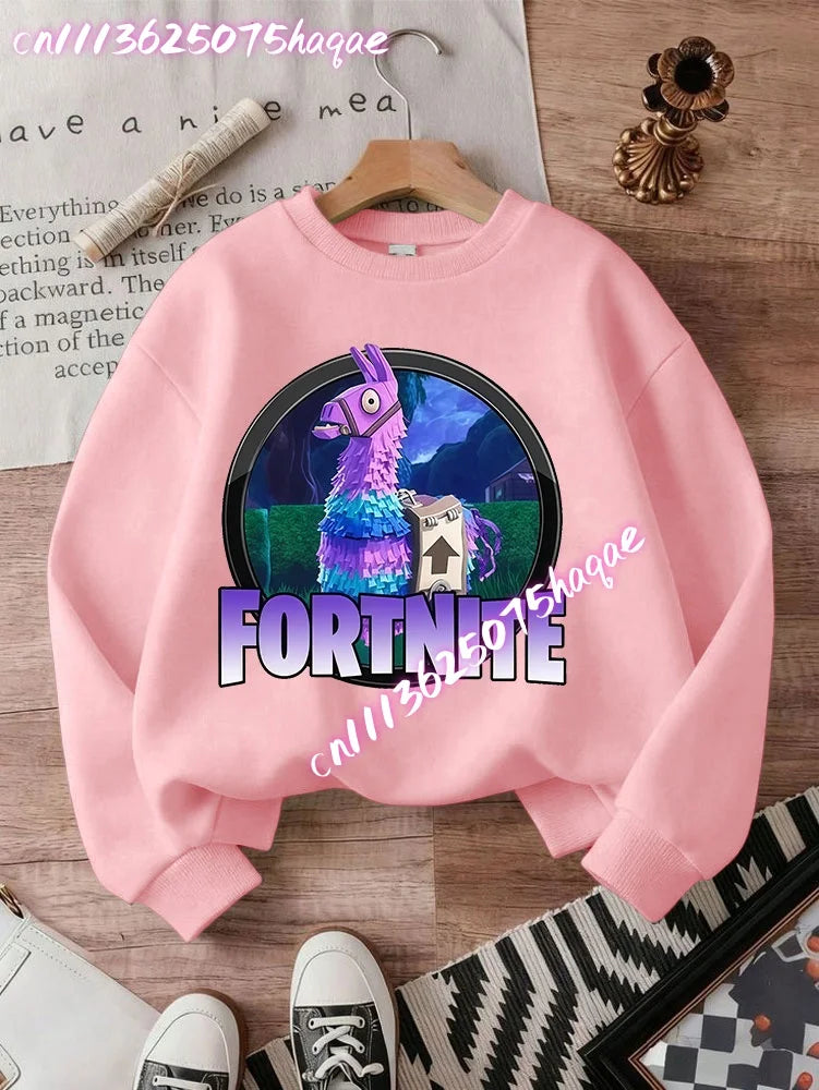 New Fortnites Kids Sweatshirts Cartoon Game Character Printed Hoodie Autumn Casuals Children Tops Winter Baby Boys Clothing