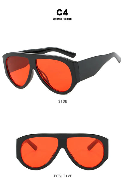 Luxury Pilot Oversized Sunglasses Women Brand Designer Big Frame Gradient Sun Glasses Fashion Goggle Shades Oculos De Sol