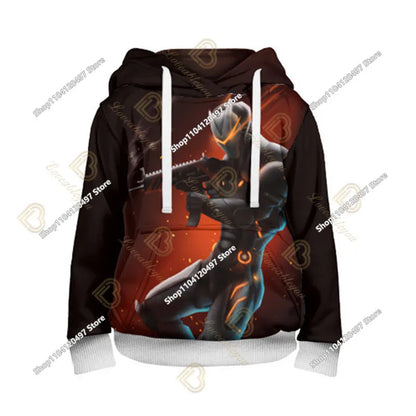 2-14Y Sweatshirt Fortnite Child Print Hoodie Sweatshirts Boys Girls Fashion Harajuku Jacket Kids Clothes Games Cosplay Costume