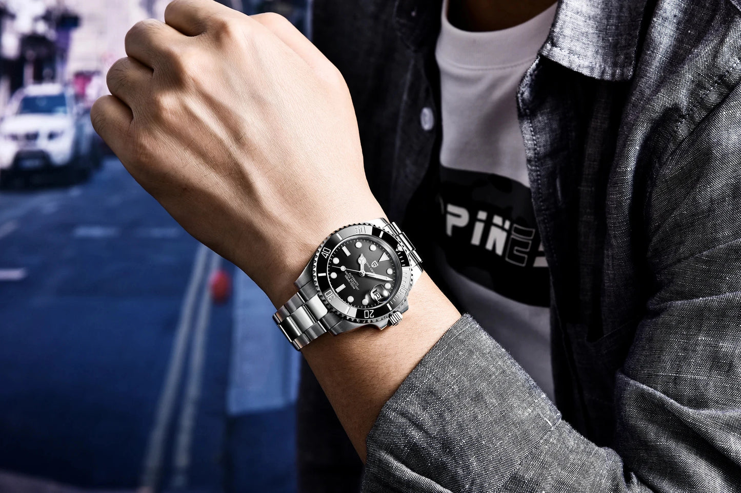 PAGANI DESIGN Fashion Men's Sports Automatic Mechanical Watch NH35 Stainless Steel Sapphire waterproof watch reloj hombre PD1661