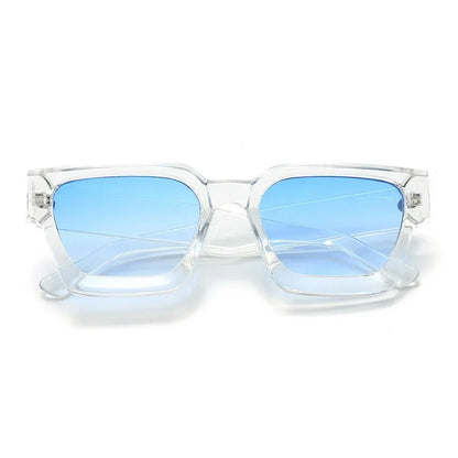 JNPCXI Fashion Square Women Luxury Sunglasses Retro Gradient Blue Designer Men Trending Sun Glasses Shades UV400