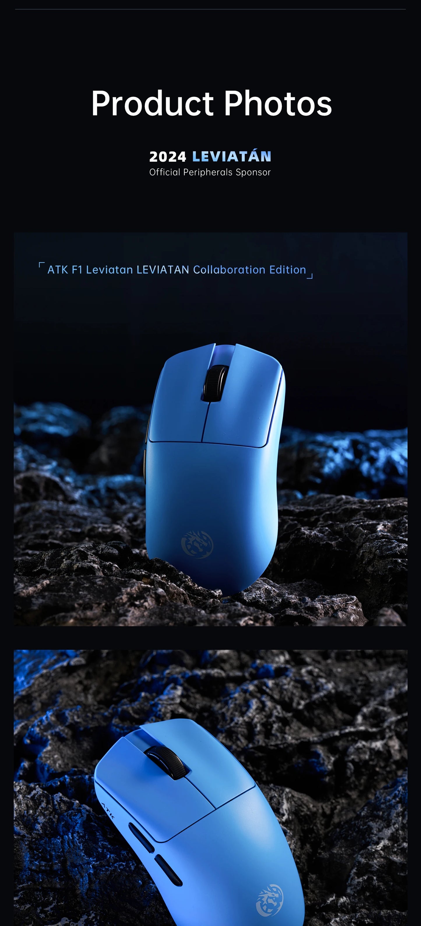 ATK BlazingSky F1 Extreme vezeték nélküli gaming egér, PAW3950 Ultra, két üzemmód, 8000Hz, 35g, könnyű e-sport FPS egér