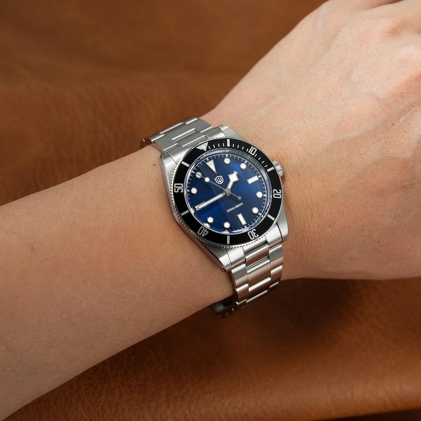 Watchdives WD7922 BB54 Watch VH31 Sweep Second Movement Sapphire Crystal 20bar Waterproof C3 Luminous 37mm Vintage Watches