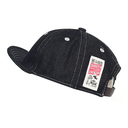 Four Seasons Fashion Short Brim Denim Baseball Cap Men Women Dad Hat Adjustable Trucker Style Low Profile Caps