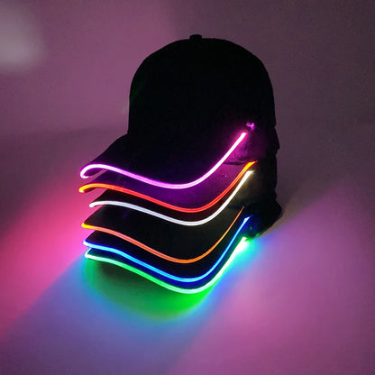 Modieuze lichtgevende baseballpet met LED-verlichting, hiphop-pet voor bar en club, fluorescerende hoed voor heren en dames, DJ-dansaccessoire en kostuumprop