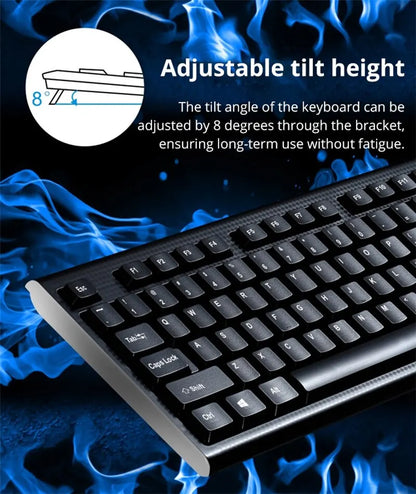 Teclado individual Q9 USB de conector quadrado para escritório e casa, PS2 de conector redondo, com fios, para computador de secretária