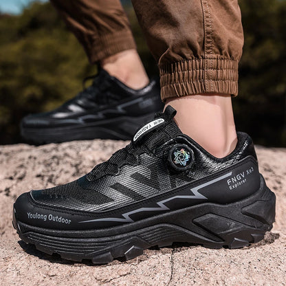 Chaussures de randonnée respirantes pour homme — Boucle rotative, semelle antidérapante