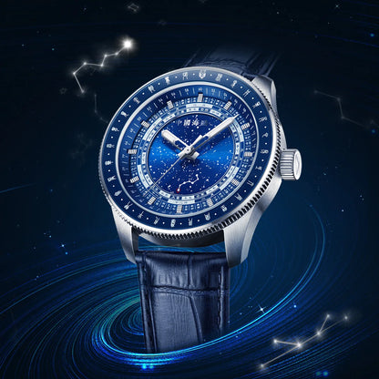 Seagull 24 Solar Terms Men Watch Star Calendar Luxury Watches Creative Big Dipper Automatic Mechanical Wristwatch Reloj New 1078