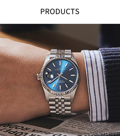 CADISEN Men Mechanical Watch Top Brand Luxury Automatic Watch Business Stainless Steel Waterproof Watch Men Relogio Masculino