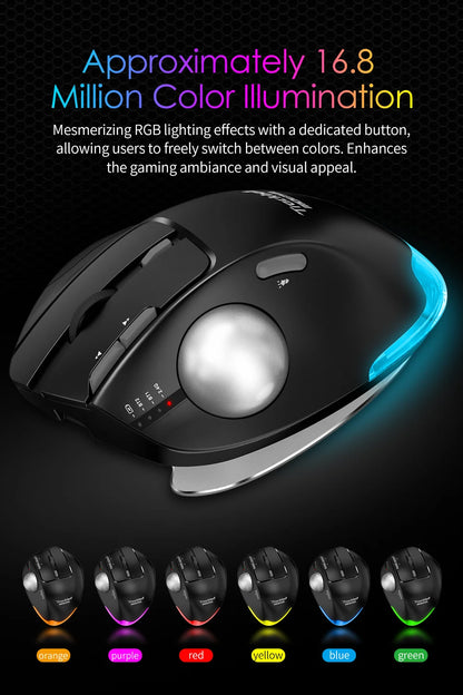 Lefon F33/F26C/F35B Trackball Mouse/ Bluetooth Ergonomic Mouse 2.4G Wireless Rechargeable Rollerball Mice for PC Office Drawing