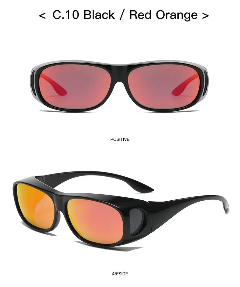 2025Polarized Sunglasses Fit Over Eye Glasses Driving Wrap Shield Goggles Fishing Glasses Sports Sunglasses Night Vision Glasses
