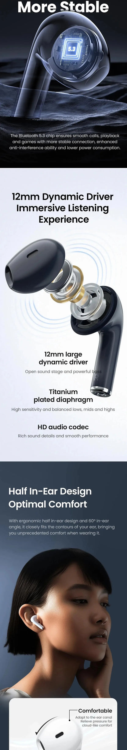 HAYLOU X1 2023 TWS Bluetooth 5.3 Earphone 24H Battery Life Wireless Headphone APP Control  Sports earphones IPX4 Waterproof Earb