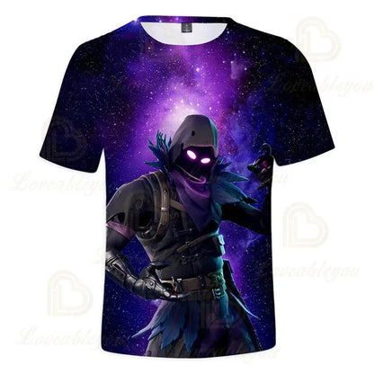 Fortnite „Victory Royale Ninja Fashion“ 3D marškinėliai vaikams, vasariniai trumpomis rankovėmis, su animaciniu raštu, kūdikių drabužiai, vaikiški marškinėliai