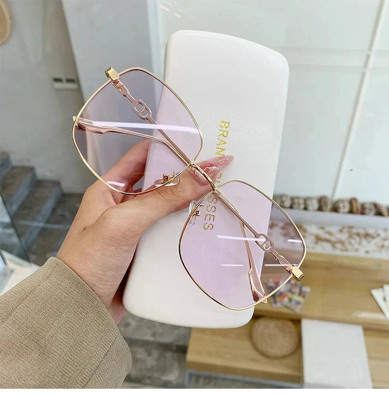 New Sunglasses Women Rimless Square Sun Glasses Luxury Ladies Fashion Personality Shades Gradient Eyewear UV400 Gafas De Sol