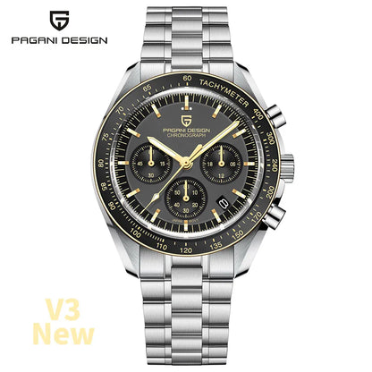 2026 New PAGANI DESIGN Mens Watches Panda Moon Watch Luxury Quartz Watch For Men Automatic Date Sport Chronograph Wristwatch Men
