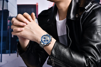 PAGANI DESIGN Men Exquisite Quartz Watch Luxury Choice VK63 Sapphire Mirror Stainless Steel Calendar Small Three-Pin Chronograph