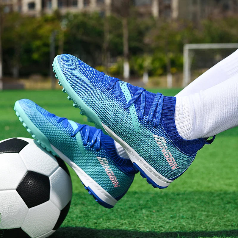 Chaussures de football en mesh respirant pour hommes, crampons de football professionnels, chaussures de football pour jeunes, antidérapantes, baskets pour hommes, Society Chuteira
