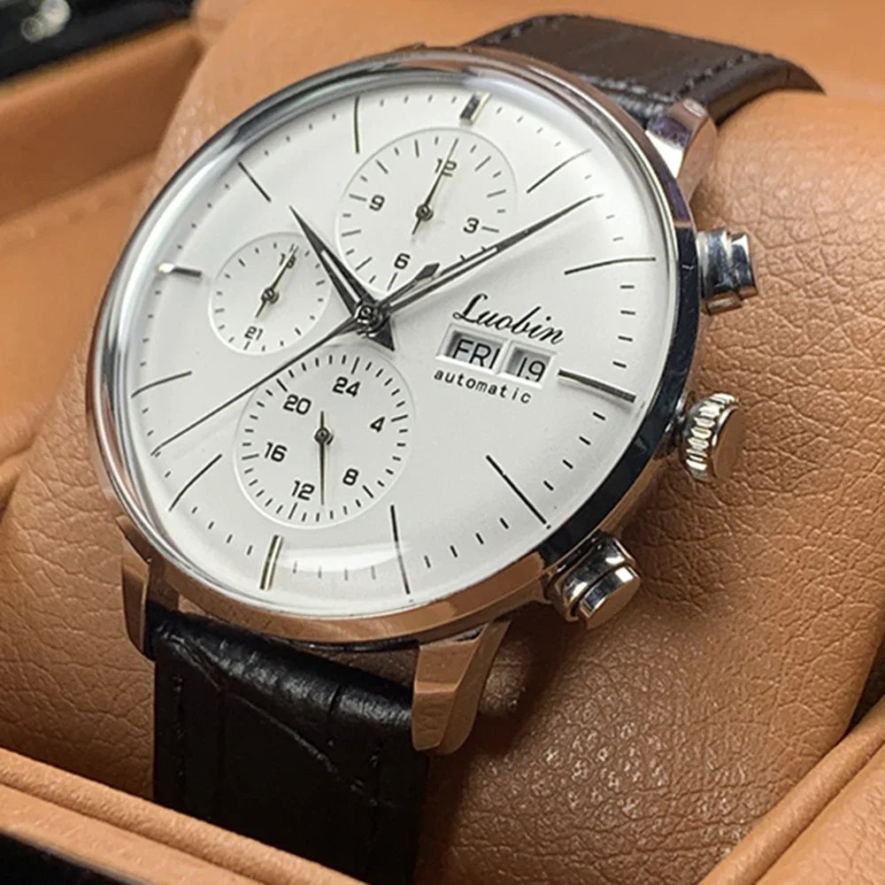 Orologio di lusso da uomo automatico meccanico a carica automatica, elegante, in acciaio inossidabile, luminoso, Relojes Para Hombre 2020