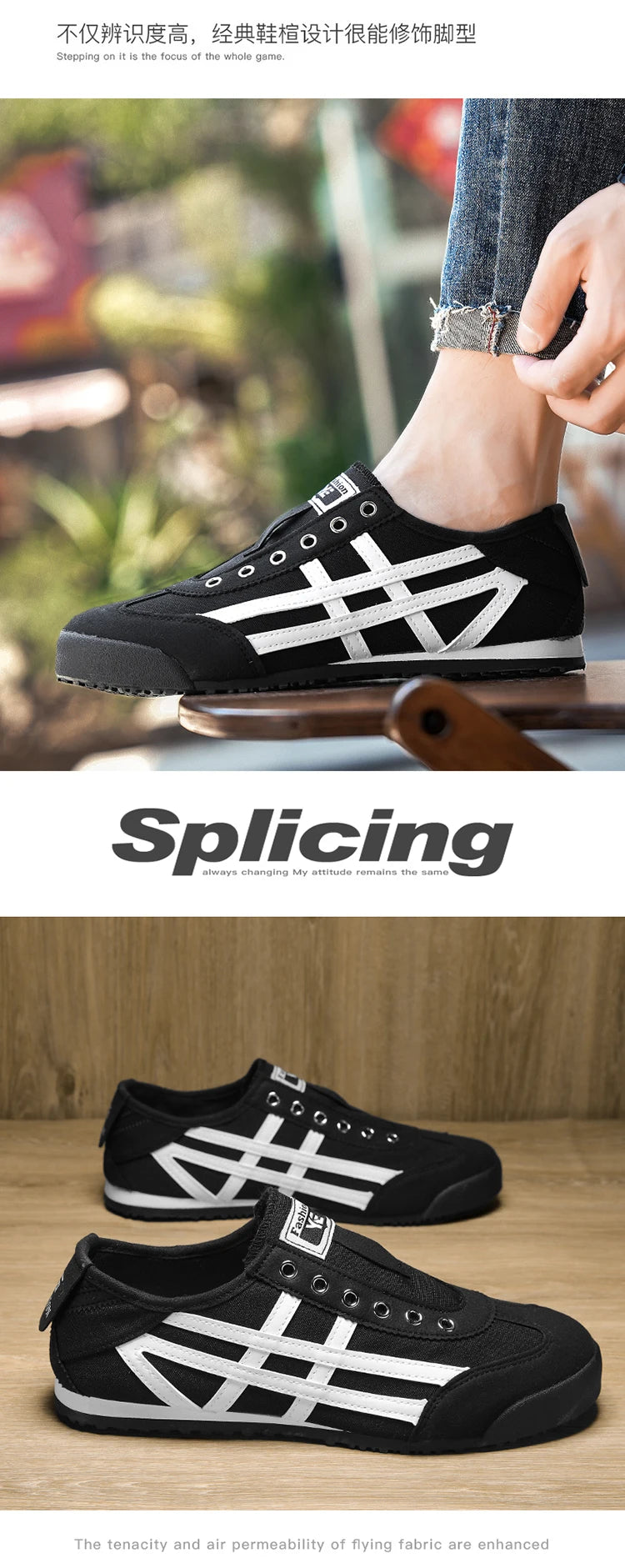 Men's Classic Running Shoes Lace Up Flat Bottom Sports Shoes Soft Sole Walking Gym Breathable Couple Casual Canvas Tennis Shoes