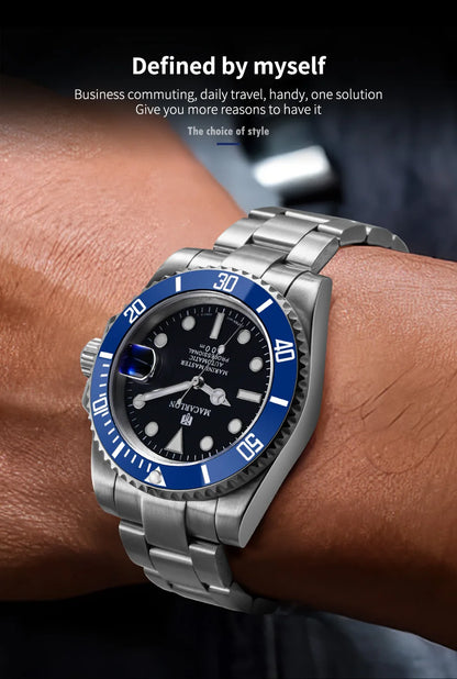 MACARLON Design New 41mm Mechanical Watch for Men Sapphire Glass Luminous Stainless Steel Waterproof China NH35 Automatic Watch TOP