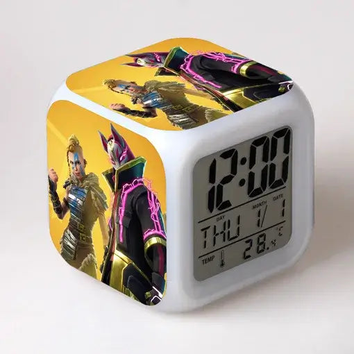 Fortnite Alarm Clock Cute Fashion Cartoon Personalized Creative Kawaii Minimalist LED Alarm Clock Gift for Friends' Birthday