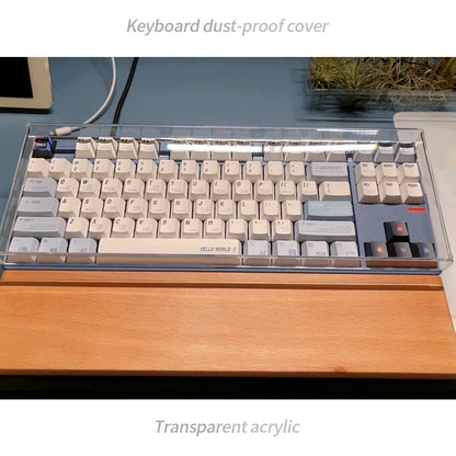 Funda protectora transparente de acrílico para teclado mecánico, cubierta antipolvo para teclado de 60/61/64 96 98104/108 teclas y cubierta para ratón