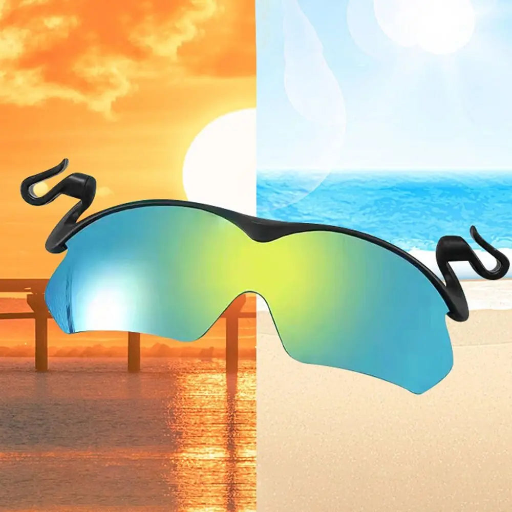 Clip Cap Sports Sunglasses, Clip On Hat Polarized Sunglasses, Flip-Up Cover UV Protection Fishing Cycling Outdoor Sunglasses