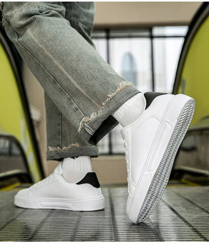 Sapatos de couro sintético para homem, ténis, sapatos casuais da moda, calçado de lazer para homem, ténis masculinos, calçado vulcanizado para homem, sapatos para casal, sapatos para mulher